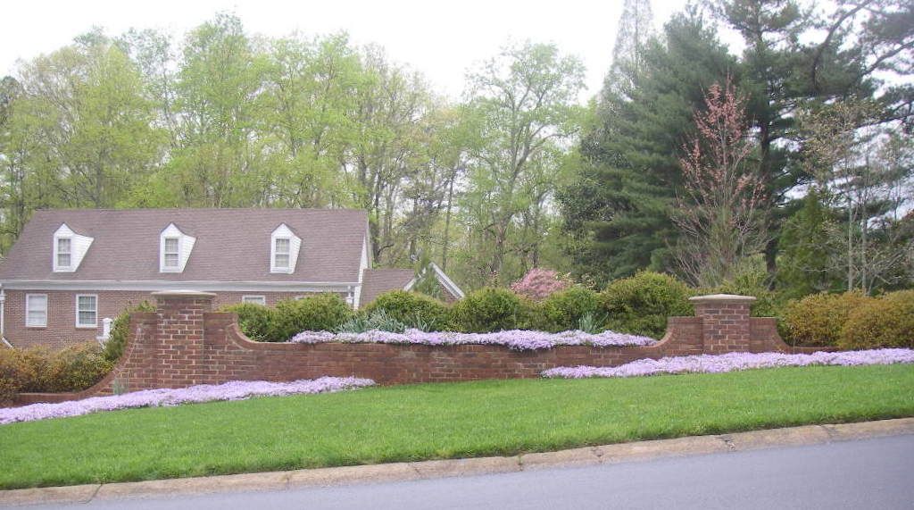 low brick walls ground cover